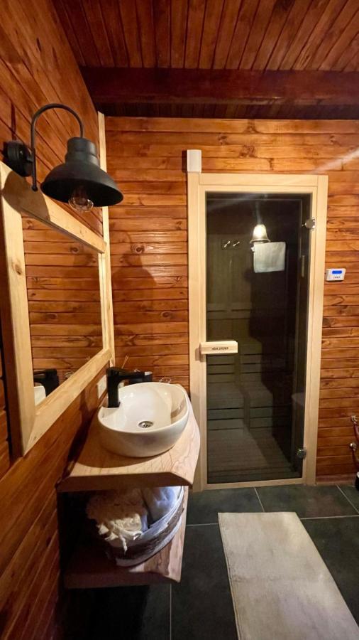 Panurlawoodenhouse Ozel Havuz& Sauna Mavi Esterno foto