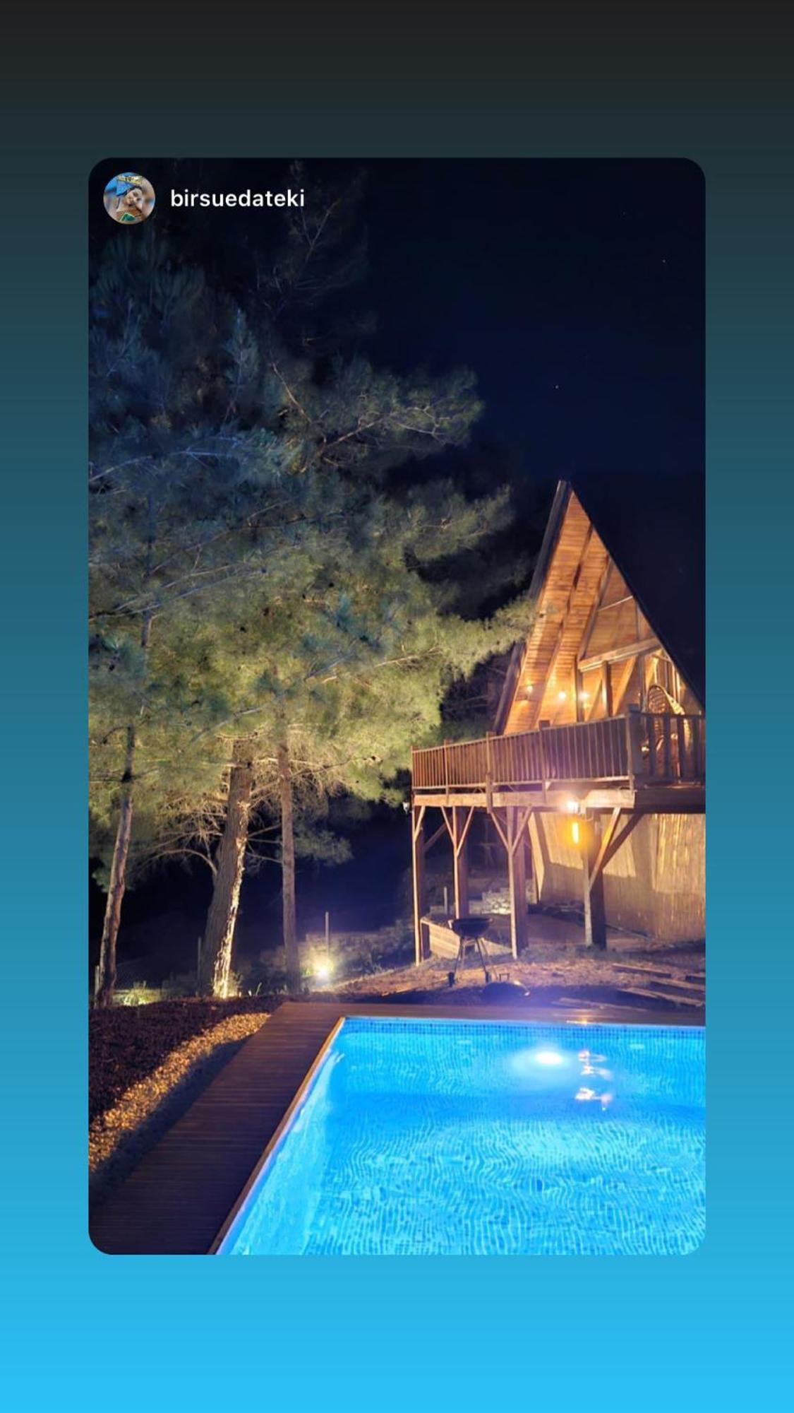 Panurlawoodenhouse Oezel Havuz& Sauna Mavi Esterno foto